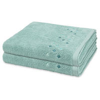 DUSCHTUCH Stoneline 2er-Set - Blau, Textil (70/140cm) - Ross