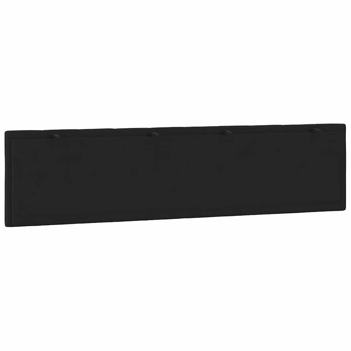 KOPFTEIL-KISSEN Schwarz 200 Cm Samt - Schwarz, Naturmaterialen - vidaXL