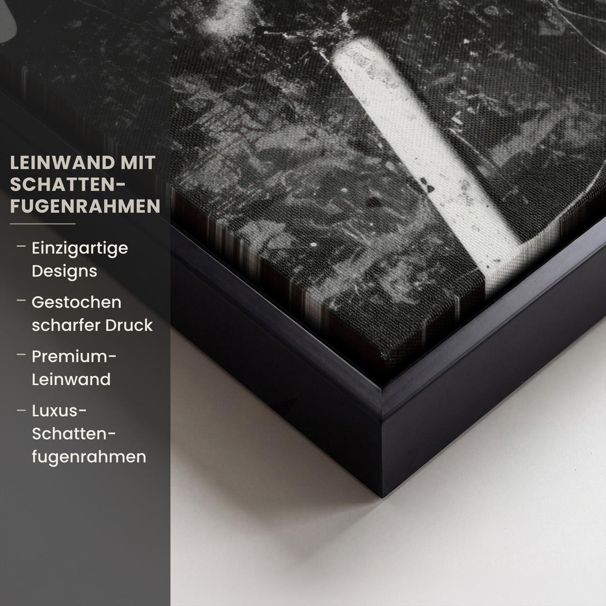 LEINWAND Bilder mit Rahmen - Gesicht - Mund - Graffiti - Schwarz - 30x40 - Schwarz, Textil (30/40cm) - MuchoWow