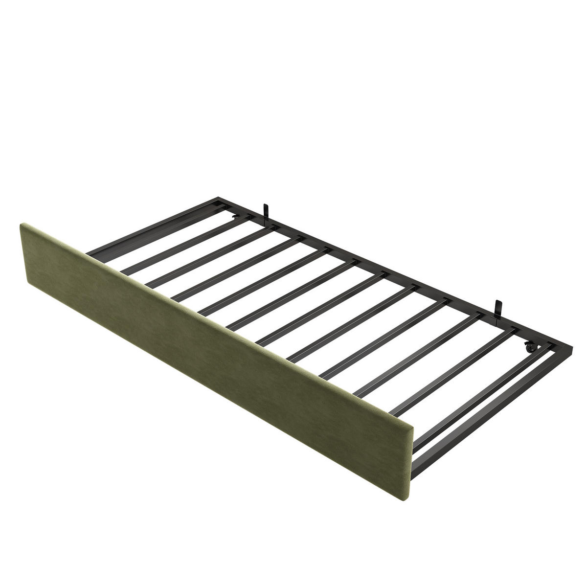 AUSZIEHBETT 90/190-200 cm DE-00312, in Grün, Gitter Design - Grün, Metall (90/200cm) - ComfortXL