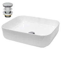WASCHBECKEN - Weiß, Keramik (39.5/13.5/50.5cm) - ECD-Germany