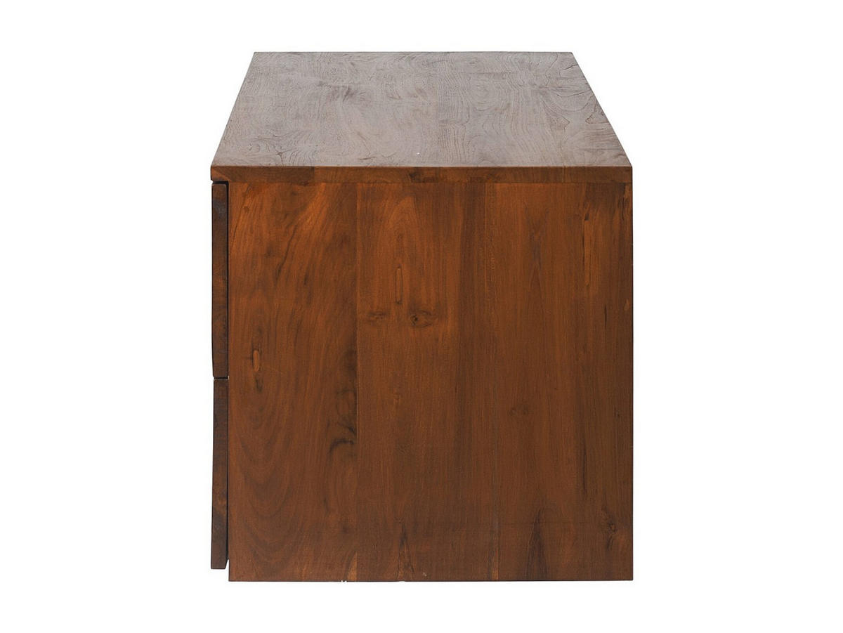 WASCHBECKENUNTERSCHRANK - 115 cm x 45 cm - Holz, Platte - Naturfarben Dunkel - BIMBING - Teakfarben, Holz (115/45/45cm) - Vente-Unique