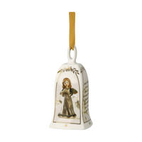 JAHRESGLOCKE 2024, Weihnachtsglocke, Porzellan, Walnuss, 10 cm - Braun, Keramik (5/10/5cm) - Goebel