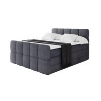 BOXBETT mit Matratze H3/H4 - FAMA-Z KING - 180x200 cm Dunkelgrau Casablanca - Dunkelgrau, Holzwerkstoff (180/200cm) - ALTDECOR