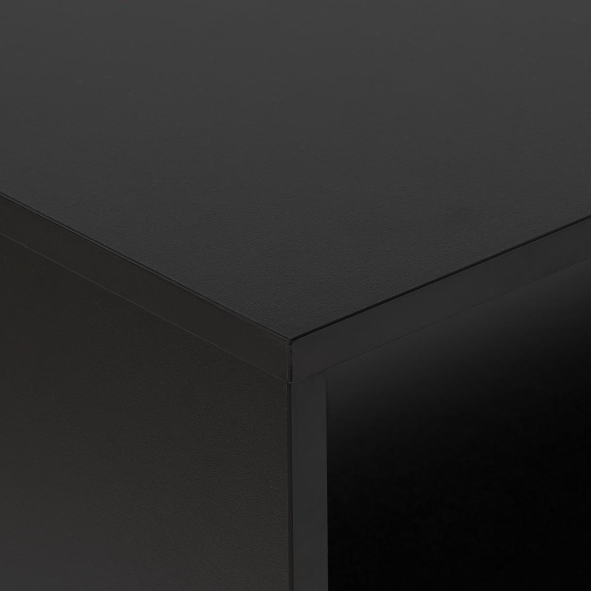 TV-MÖBEL Schwarz, Hellbraun SYDNEY 42/150/52 cm - Schwarz, Holzwerkstoff (150/52/42cm) - Beliani