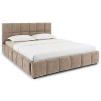 POLSTERBETT EMILIA 180x200 cm braun - Braun, Textil (180/200cm) - IDIMEX