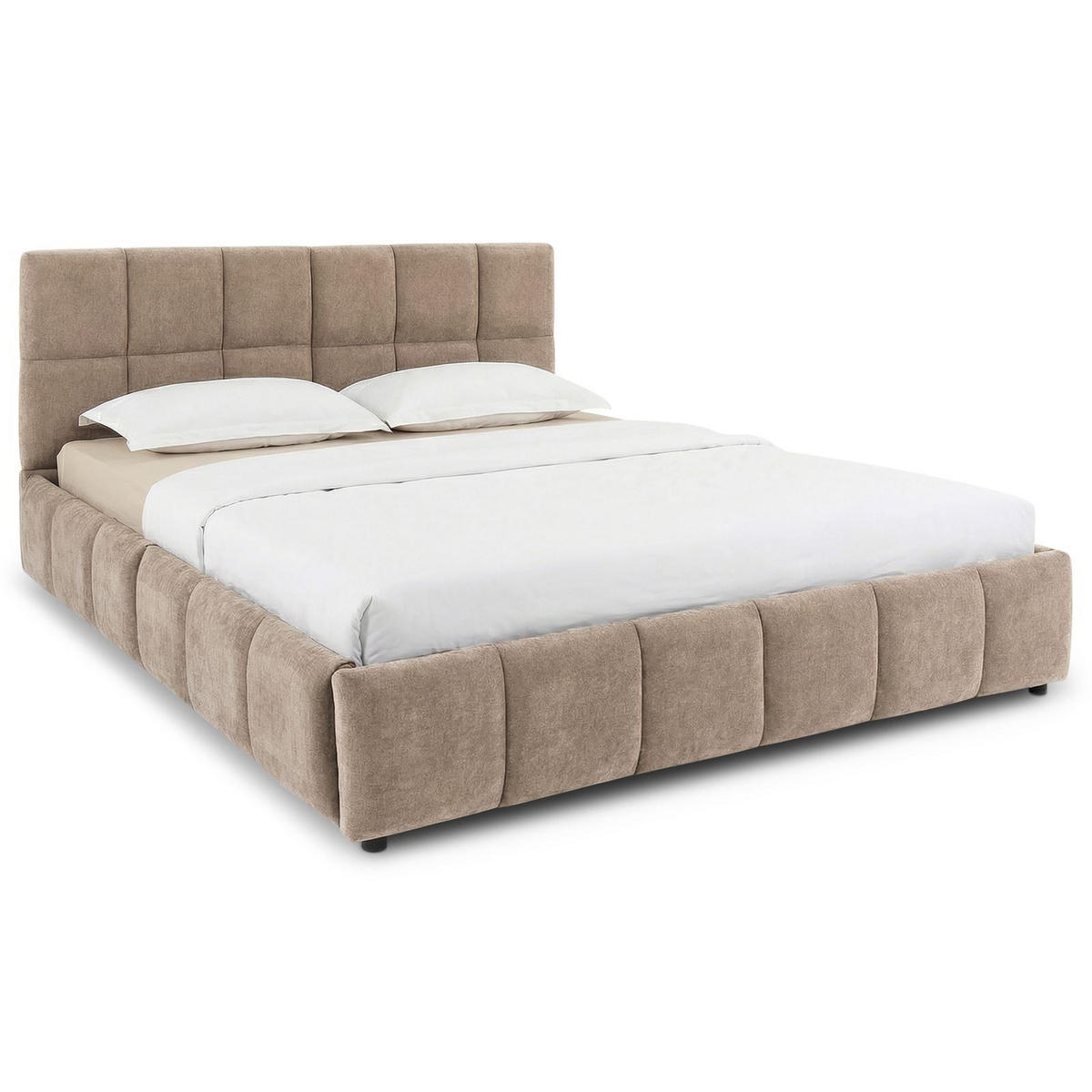 POLSTERBETT EMILIA 180x200 cm braun - Braun, Textil (180/200cm) - IDIMEX