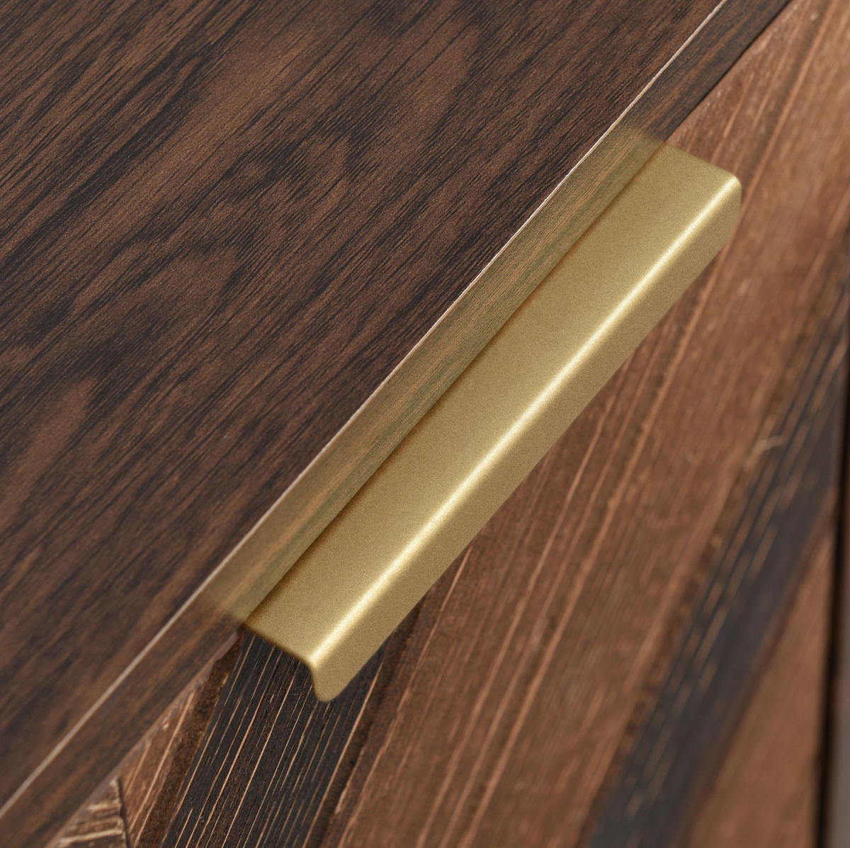 KOMMODE aus Spanplatte 120x38x76,5cm in Natur mit 3 Türen - Naturfarben, Holzwerkstoff (120/76.5/38cm) - Modfu