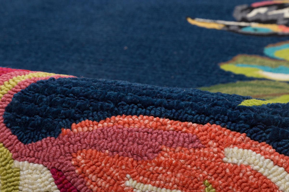 OUTDOORTEPPICH Rosetta 70x140 cm - Anthrazit, Textil (70/140cm) - Gino Falcone