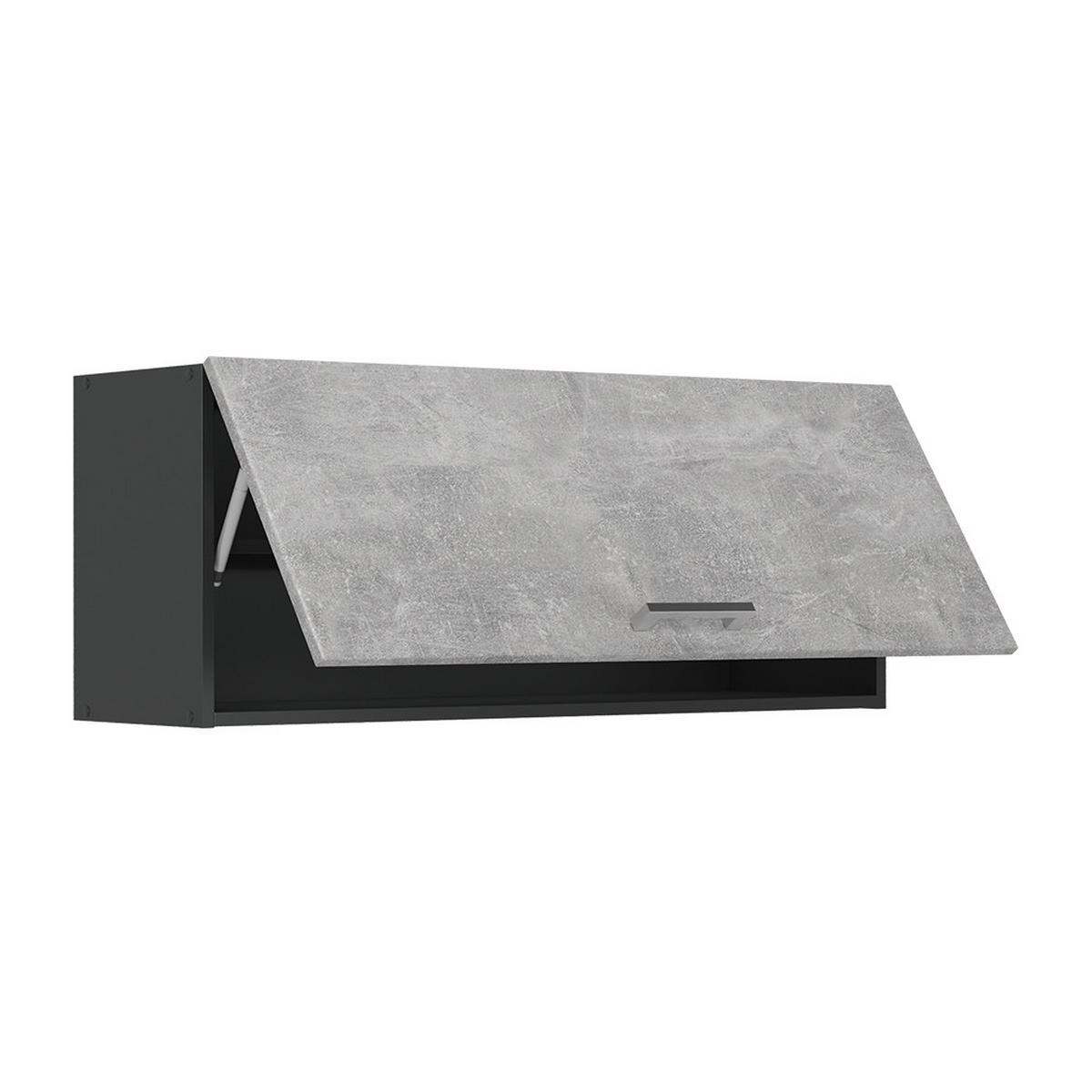 HÄNGESCHRANK R-Line, Beton/Anthrazit, 100 cm Flach - Anthrazit/Grau, Holzwerkstoff (100/40/31cm) - Vicco