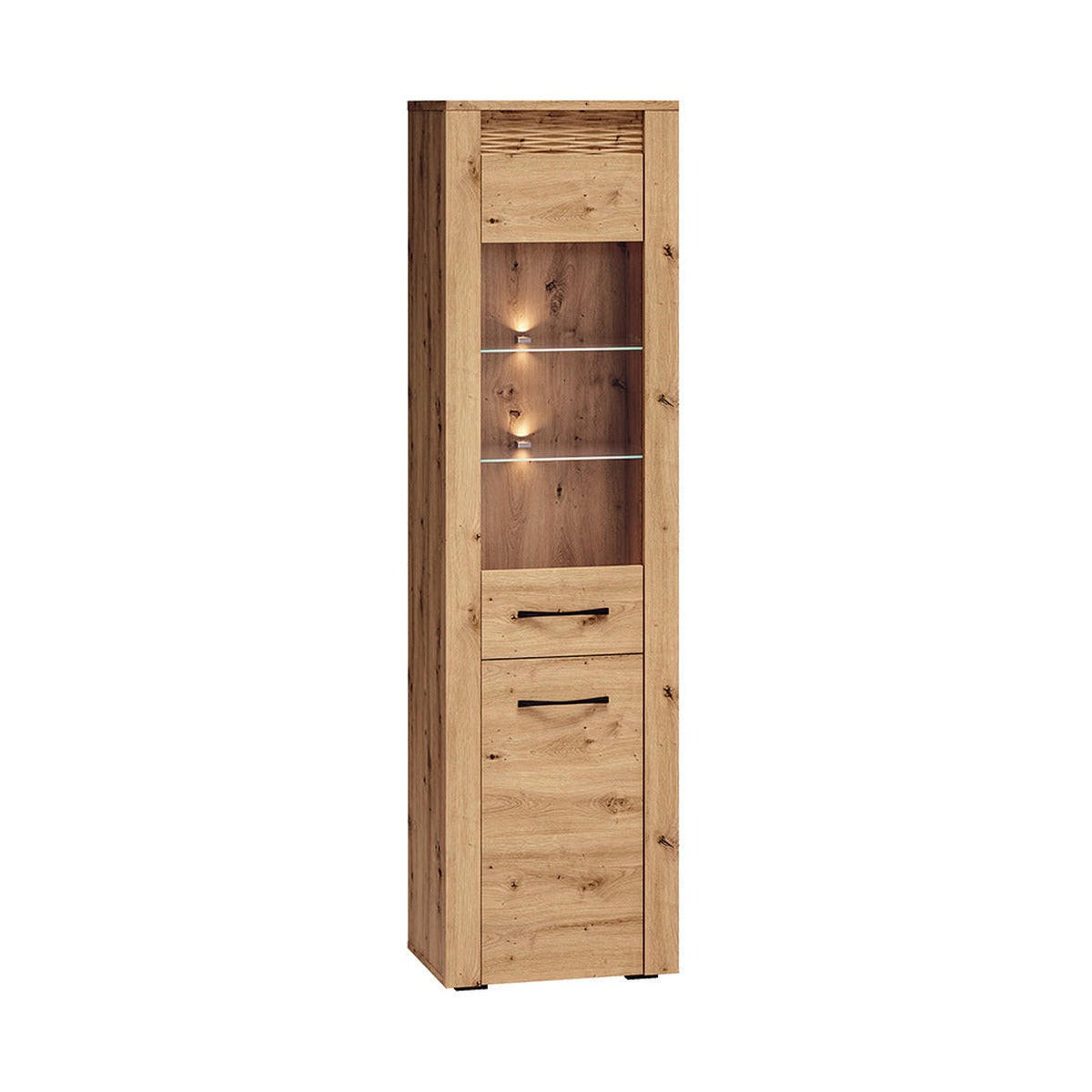 VITRINE – 55 cm – Artis – Eiche Artisan - Eiche Artisan, Holzwerkstoff (55/200/40cm) - hi-markt