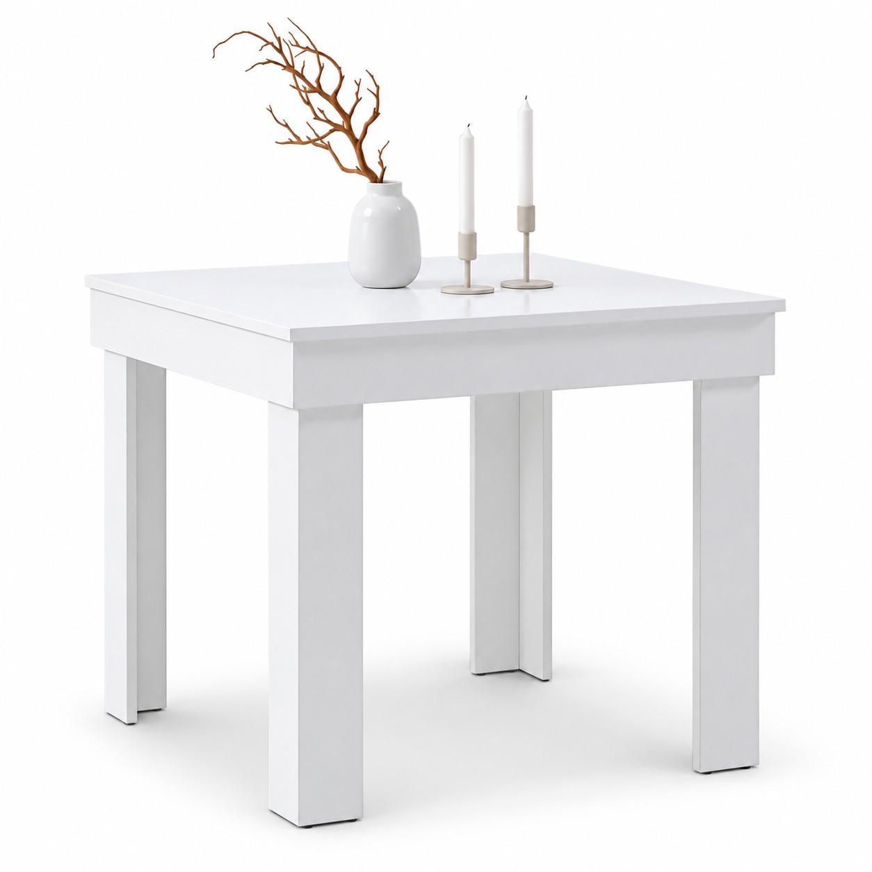 Homestyle4u Esstisch Weiß 90x73x60 cm