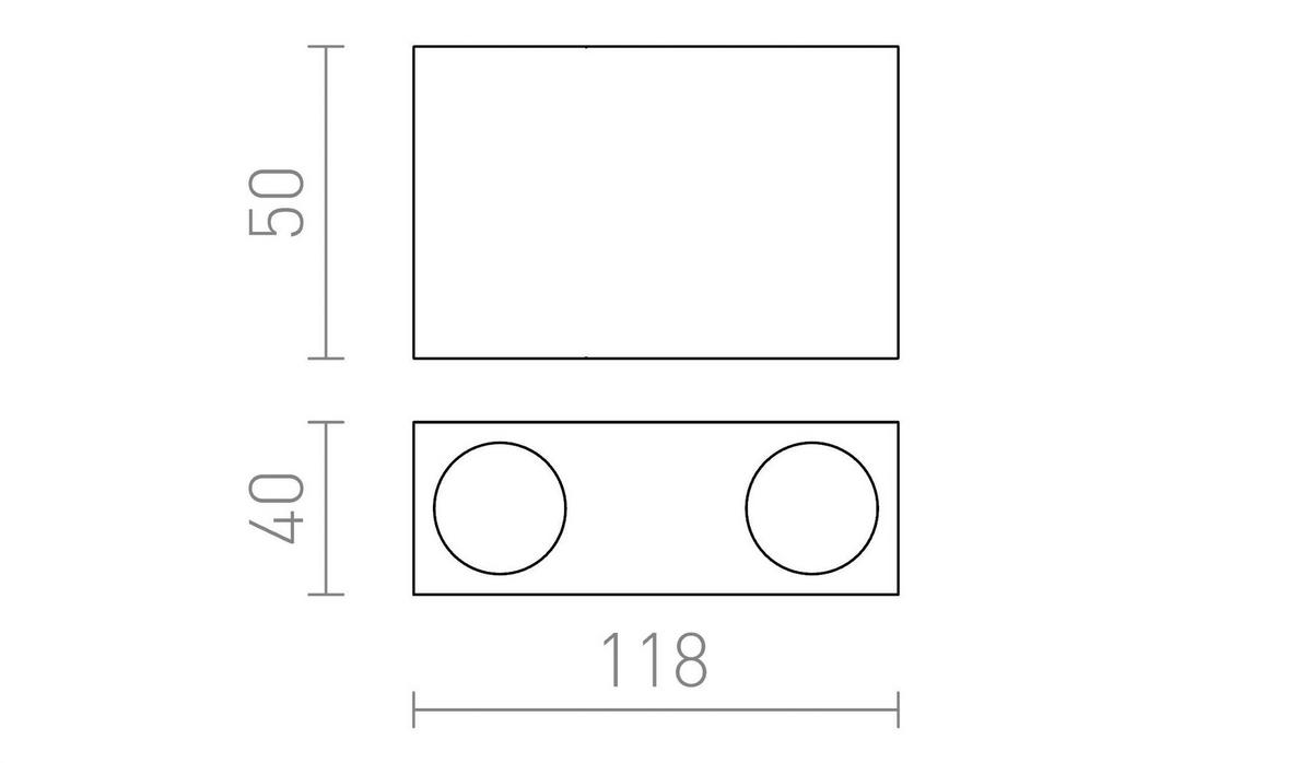 DECKENLEUCHTE MARVEL II Aluminium 100 W - Silberfarben, Metall (118/4/5cm) - Rendl