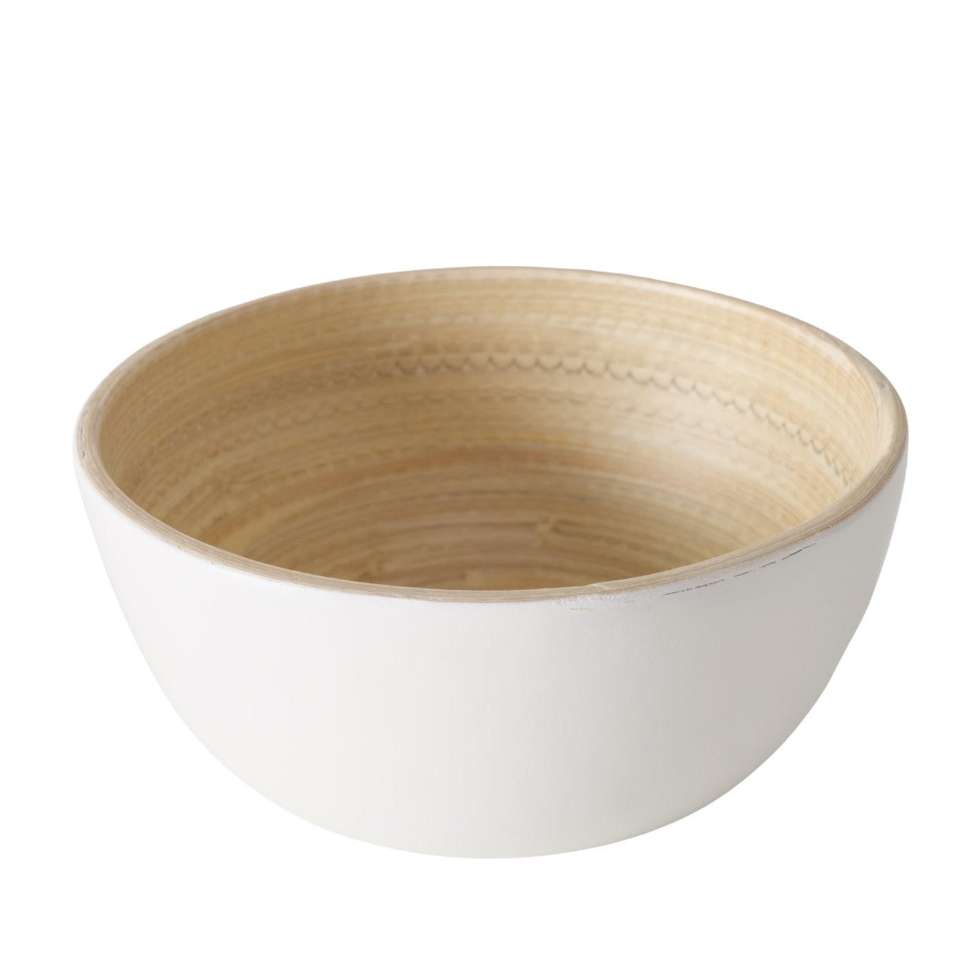 BAMBUSSCHALEN für Bowls BAMBO - Weiß, Naturmaterialien (10cm) - Boltze Home