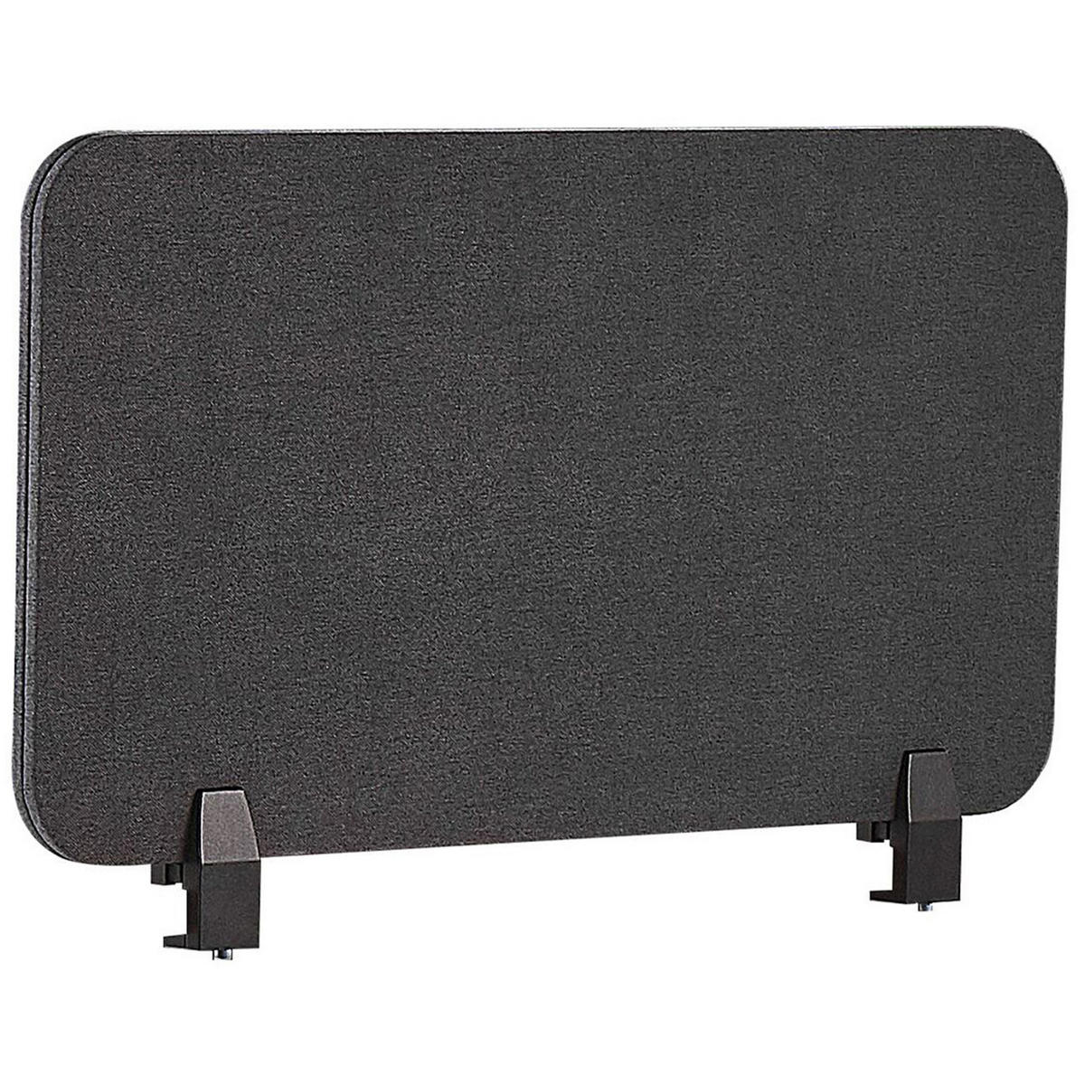 SCHREIBTISCHTRENNWAND 72 x 40 cm Dunkelgrau Wally - Dunkelgrau, Textil (72/40/2cm) - Beliani