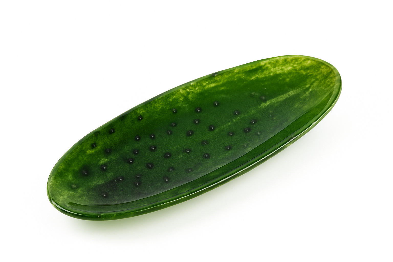 SERVIERPLATTE Aria Fresh Grün 9x25x2 cm Glas - Grün, Glas (25/2/9cm) - Mondex
