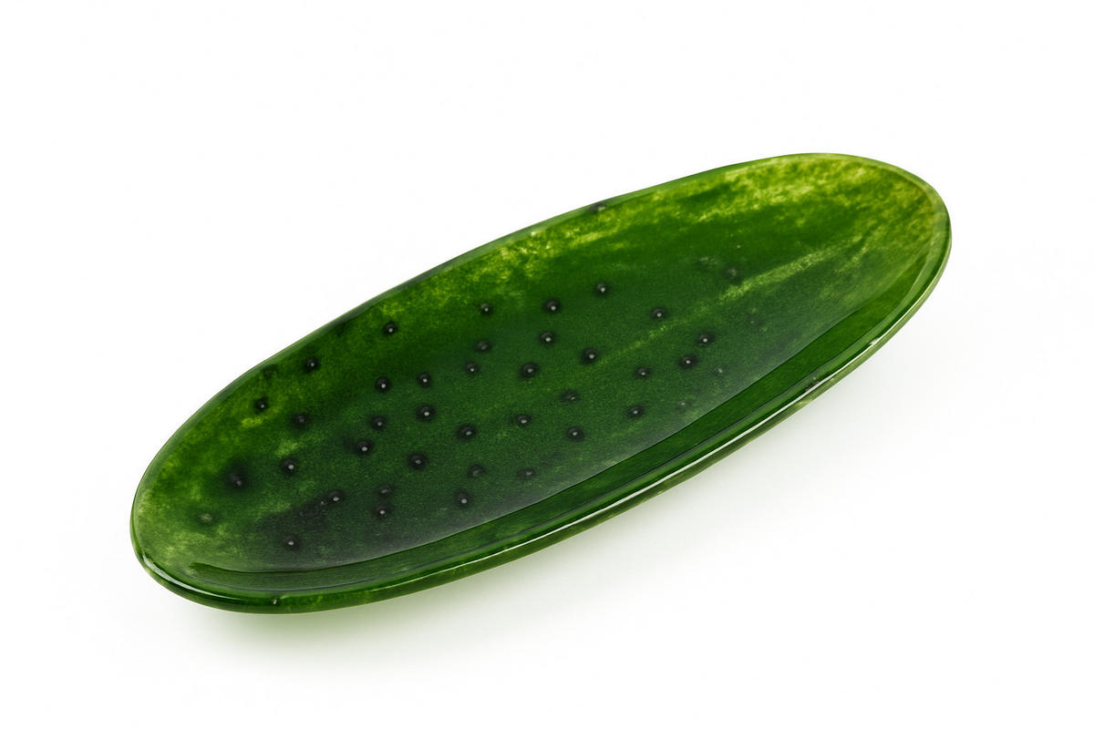 SERVIERPLATTE Aria Fresh Grün 9x25x2 cm Glas - Grün, Glas (25/2/9cm) - Mondex