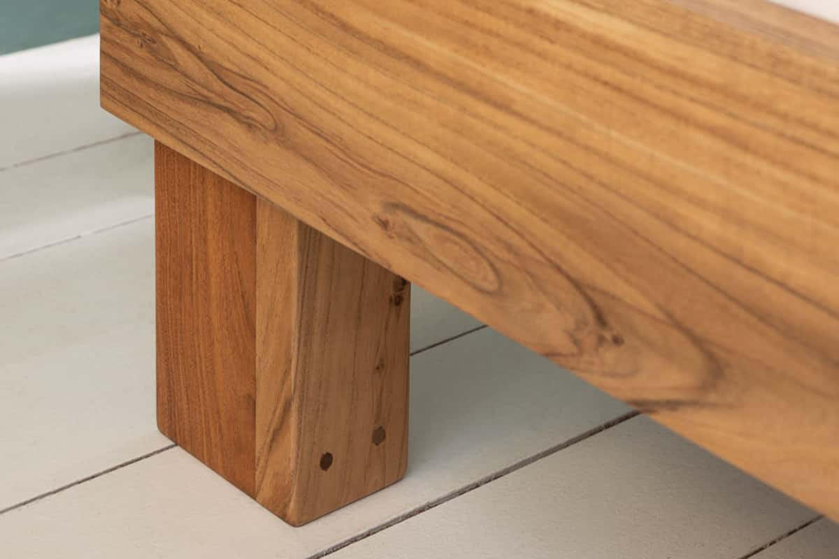 BETT AMAZONAS Akazie Natur 180x200cm - Braun, Holz/Metall - riess-ambiente