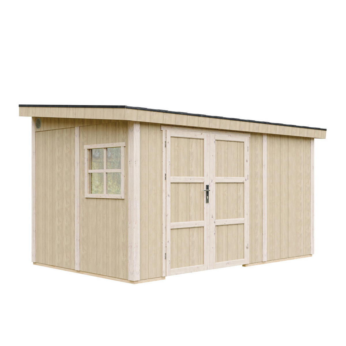 GARTENHAUS 8,68 m² - H231x248x412 cm - Ohne Boden und Seitenwand – M939B - Beige, Holz (236/231/368cm) - Timbela