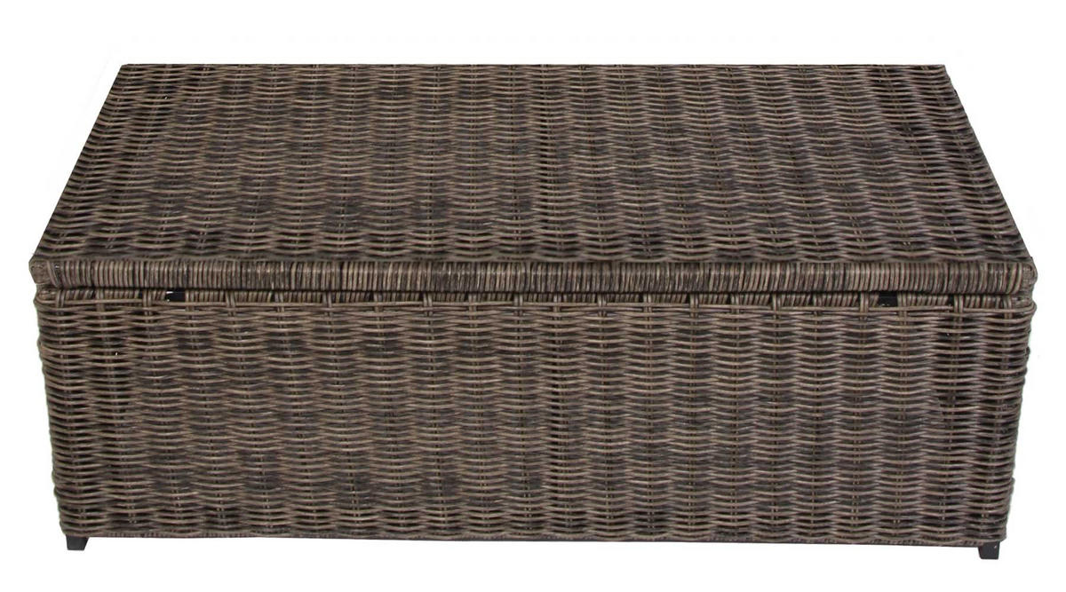 MODULARES POLY-RATTAN SOFA rechteck Grau - Grau, Holz (58/110/39cm) - MCW