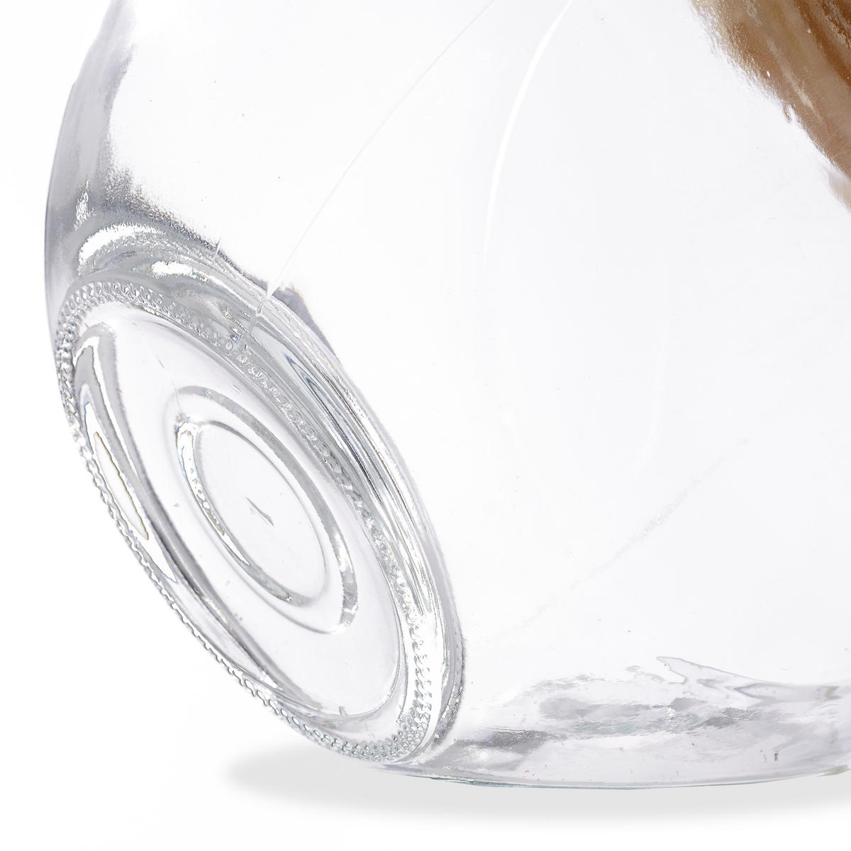 2xBONBONGLAS - Transparent, Glas/Holz (19/17/11.5cm) - Relaxdays