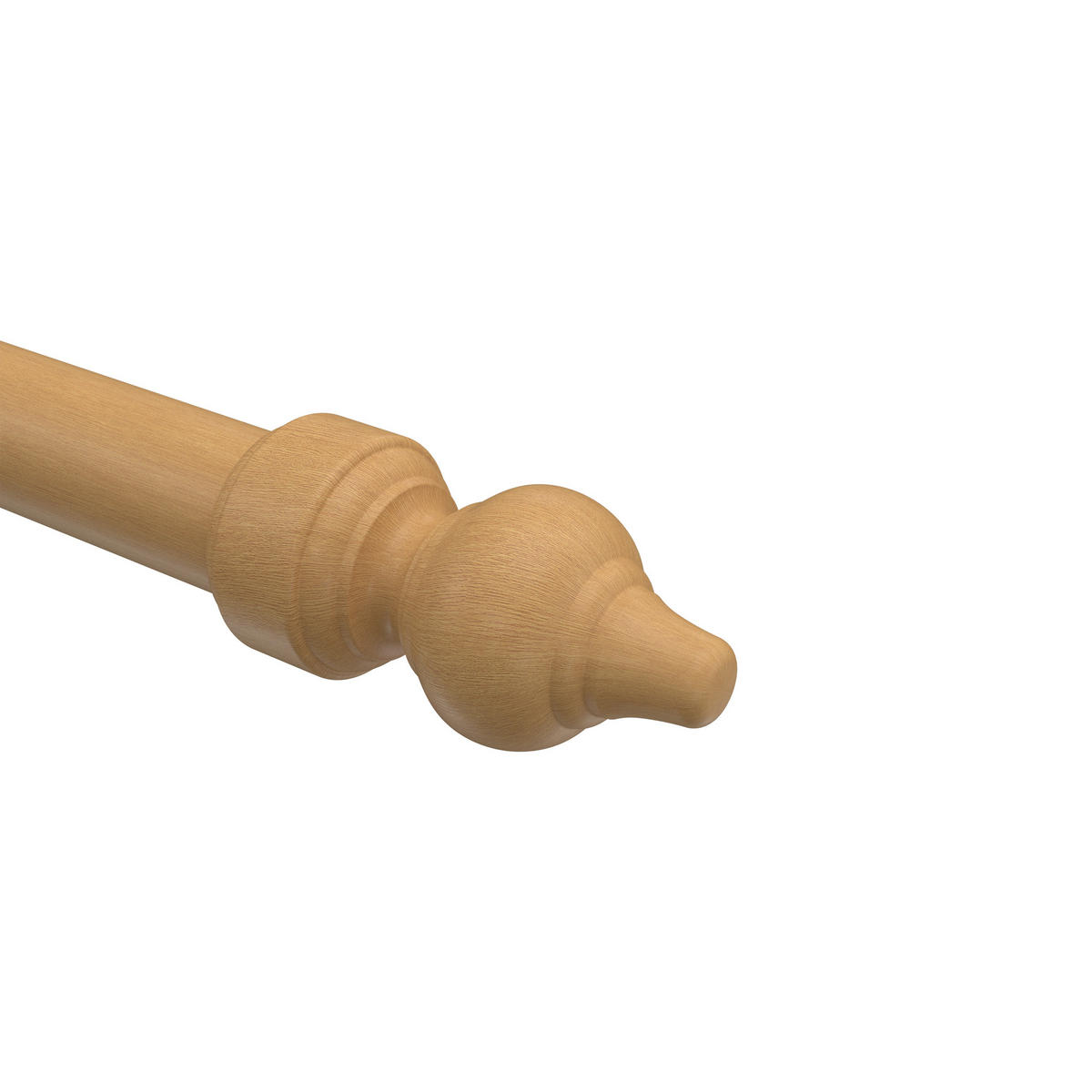 ENDSTÜCKE FÜR GARDINENSTANGEN 28 mm Ø, Rondo Buche, Packung 2 Stück - Buchefarben, Holz (8/4/4cm) - INTERDECO