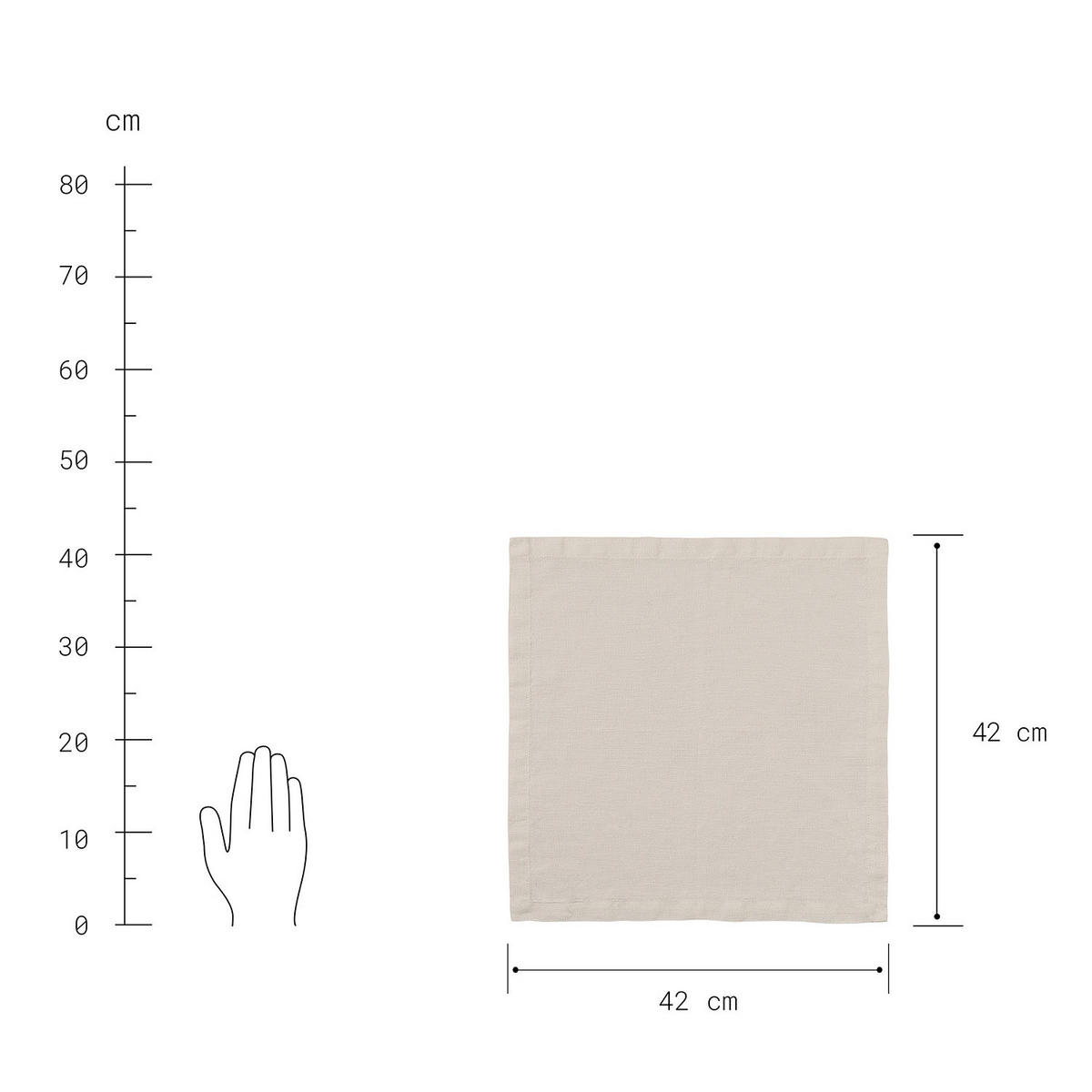 SERVIETTE Riga - Braun, Textil (42/42cm) - Butlers