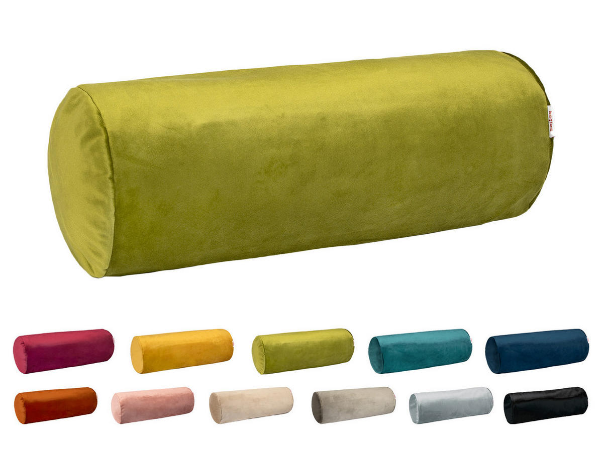 NACKENROLLENHÜLLE Samt&Sonders mai-grün 40/15 cm - Olivgrün/Grün, Textil (15/40cm) - beties Heimtextil