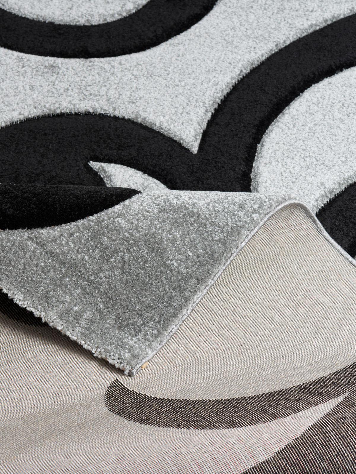 DESIGNER TEPPICH MAUI RANKEN - Schwarz/Grau, Textil (80/150cm) - Pergamon