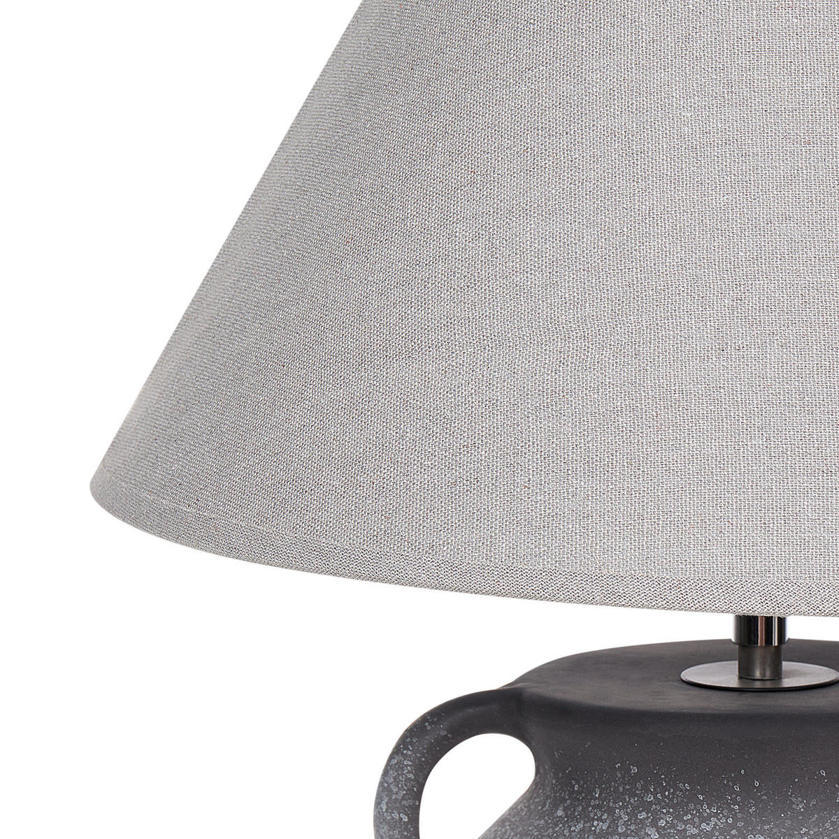 TISCHLEUCHTE Grau/Beige Agefet - Beige/Grau, Keramik (35/35/49cm) - Beliani