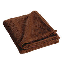 FLANELL-KUSCHELDECKE mit Prägung Nelia 125/150 cm - Braun, Textil (150/125cm) - Douceur d´intérieur