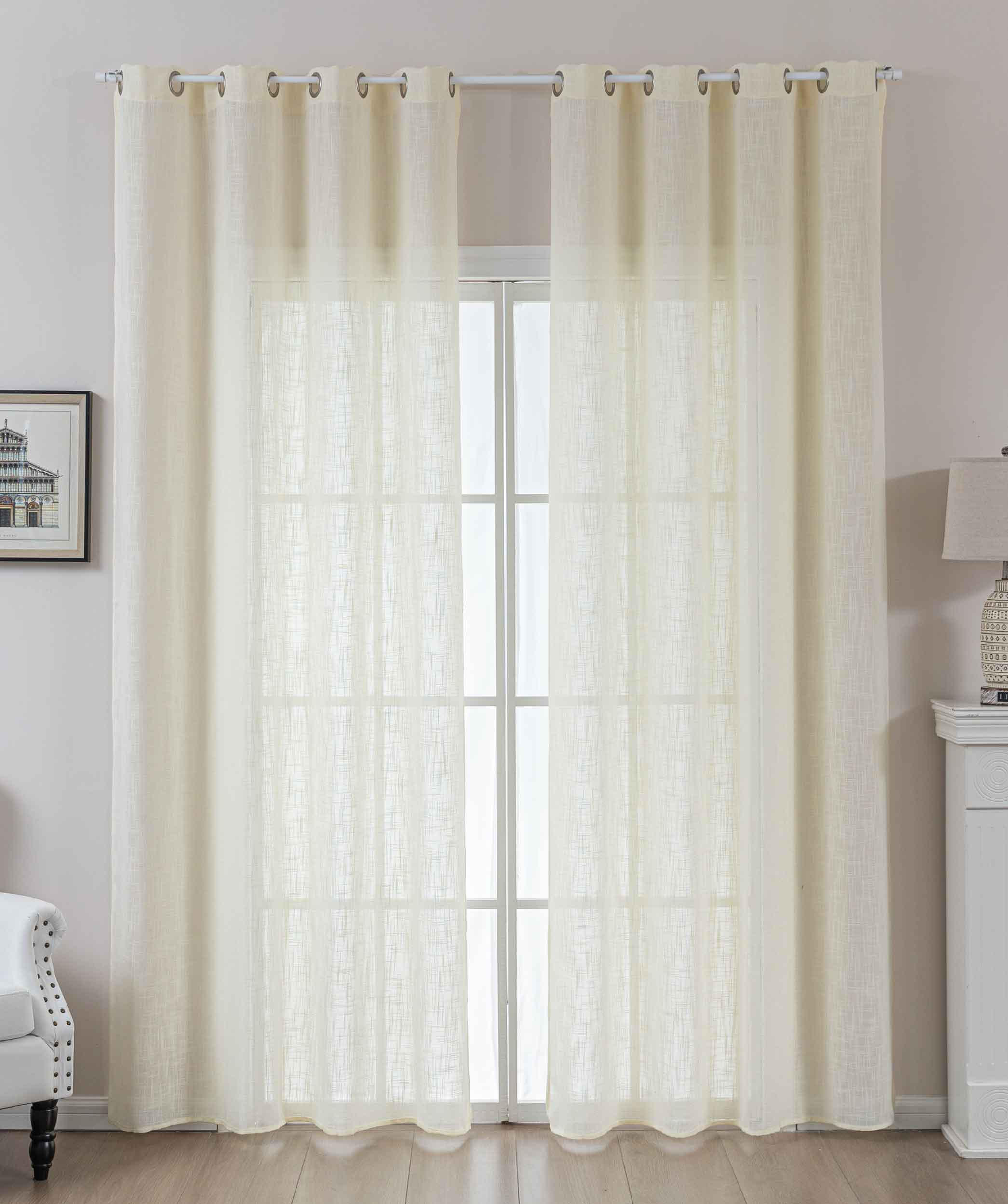 VORHANG 2ER SET SEOUL HxB 245x140 cm Creme - Creme, Textil (60/245cm) - Gardinenbox