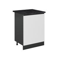 KUCHYNSKÁ SPODNÁ SKRINKA R-Line, biely/antracitová, 60 cm s 1 dverami antrasiitti työtaso - biela/antracitová, kompozitné drevo (60/81.6/60cm) - Vicco