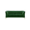 ZWEISITZER-SOFA Chesterfield Modern-Velluto 10 - Grün, Holz/Textil (183/74/80cm)