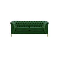 ZWEISITZER-SOFA Chesterfield Modern-Velluto 10 - Grün, Holz/Textil (183/74/80cm)