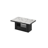 COUCHTISCH rechteckig Marmoroptik - Schwarz Hochglanz 120/75/54 cm - Schwarz Hochglanz/Grau, Holzwerkstoff (75/120/54cm) - designimpex