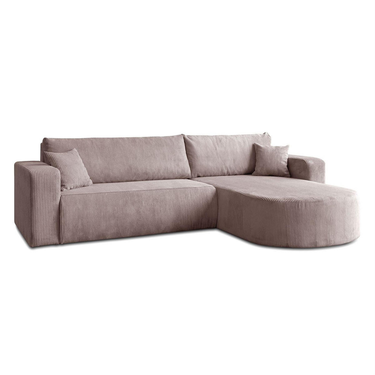 ECKSOFA SOPRANO mit Schlafunktion und Stauraum POSO 27 - Rosa, Textil (271/175cm) - Lookway
