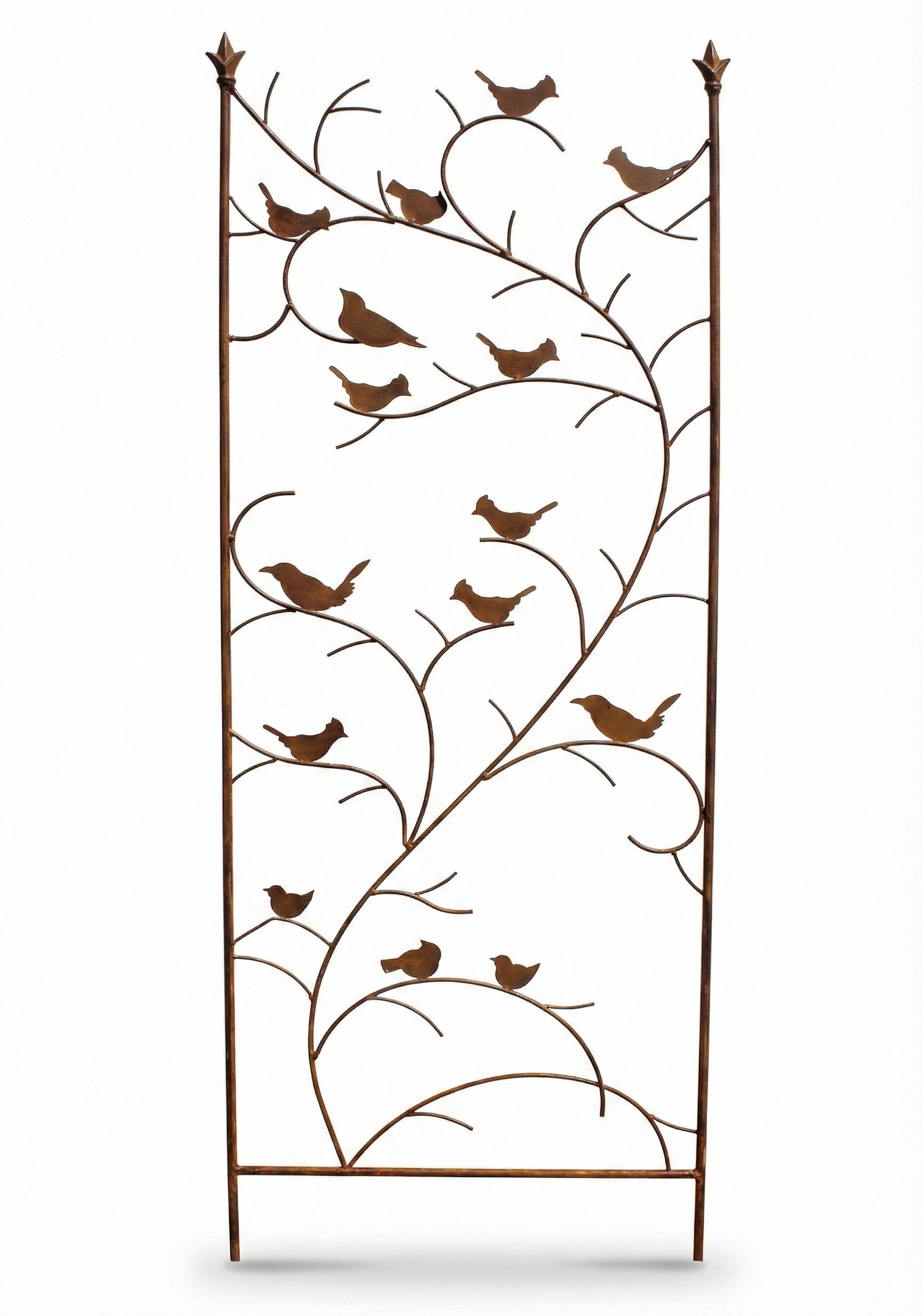 RANKGITTER mit Vögel Metall Rostbraun 150 cm - Braun, Metall (50/150/1cm) - DanDiBo