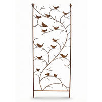 RANKGITTER mit Vögel Metall Rostbraun 150 cm - Braun, Metall (50/150/1cm) - DanDiBo