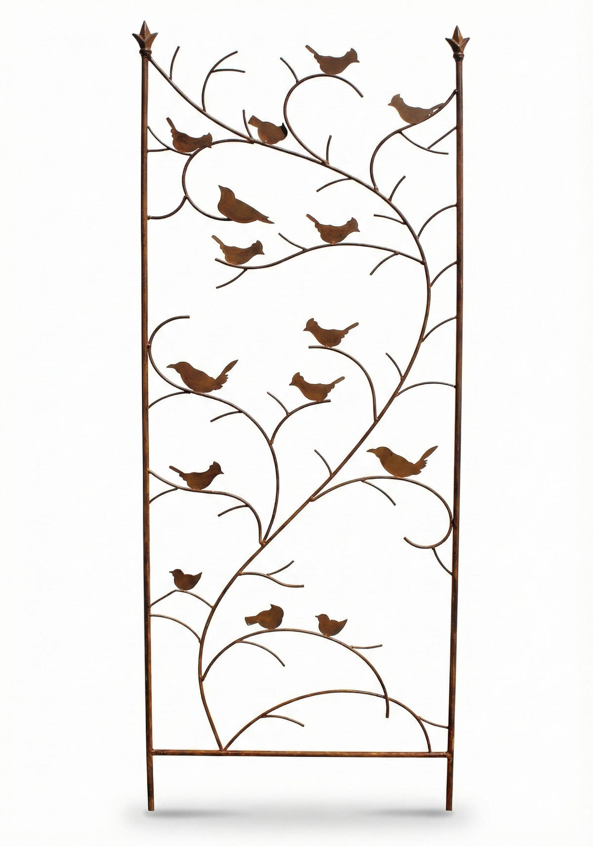 RANKGITTER mit Vögel Metall Rostbraun 150 cm - Braun, Metall (50/150/1cm) - DanDiBo