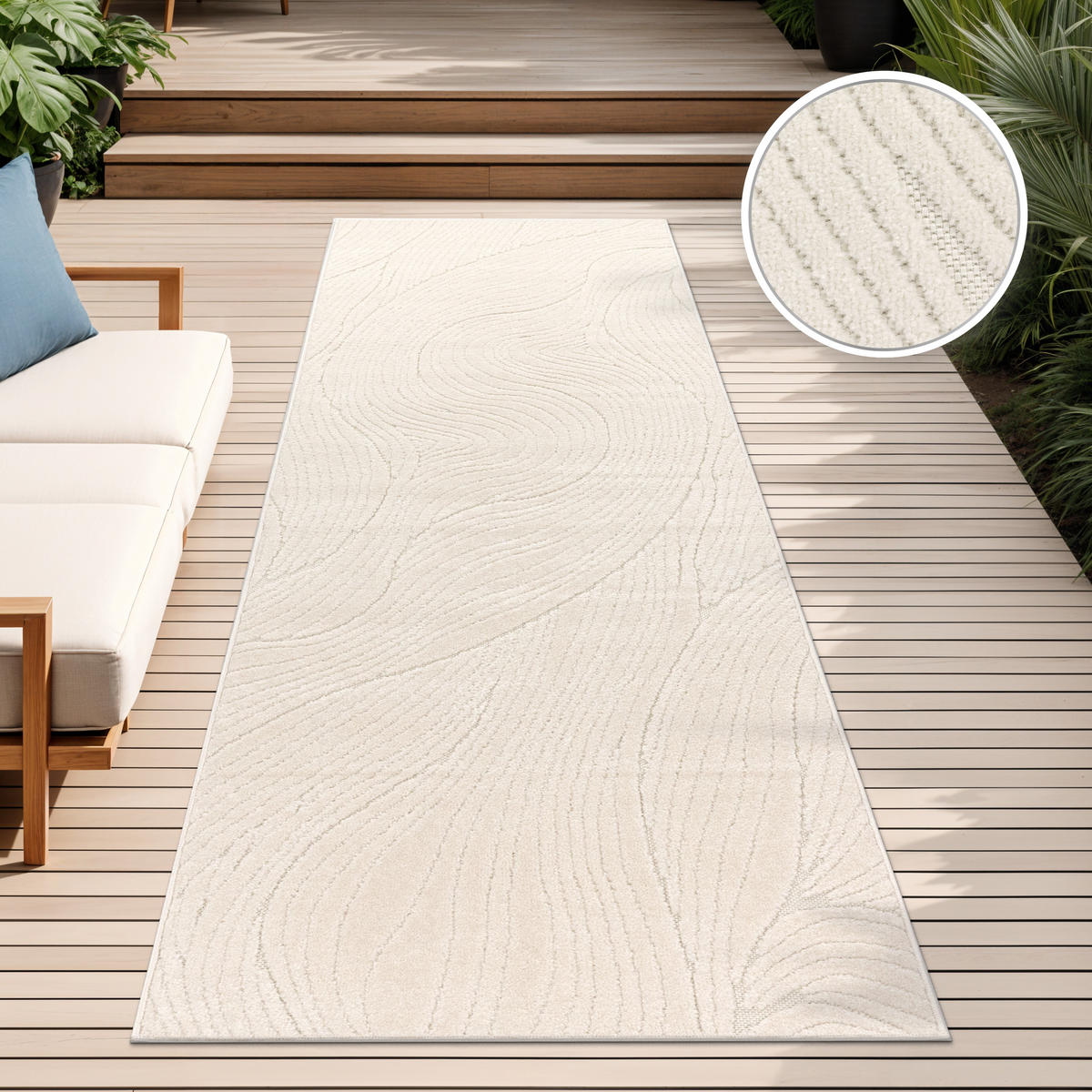OUTDOORTEPPICH 60/100 cm Cotton 242 - Creme, Textil (60/100cm) - Paco Home