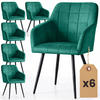 POLSTERSTUHL 6er Set, Metallbeine Grün, Schwarz, x 54/82/58 - Schwarz/Grün, Textil (54/82/58cm) - RAUMHIRSCH FURNITURE