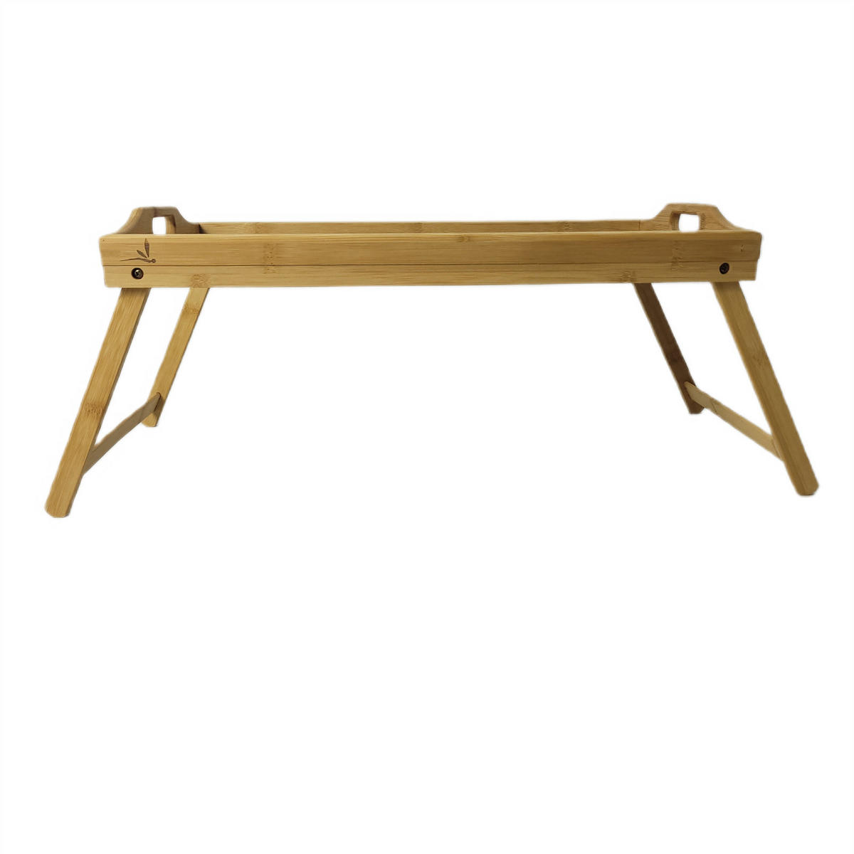 FRÜHSTÜCKSTABLETT Bambus Naturfarben klappbare Beine 66x31x22 cm - Naturfarben, Holz (50/5.8/31cm) - Begryf