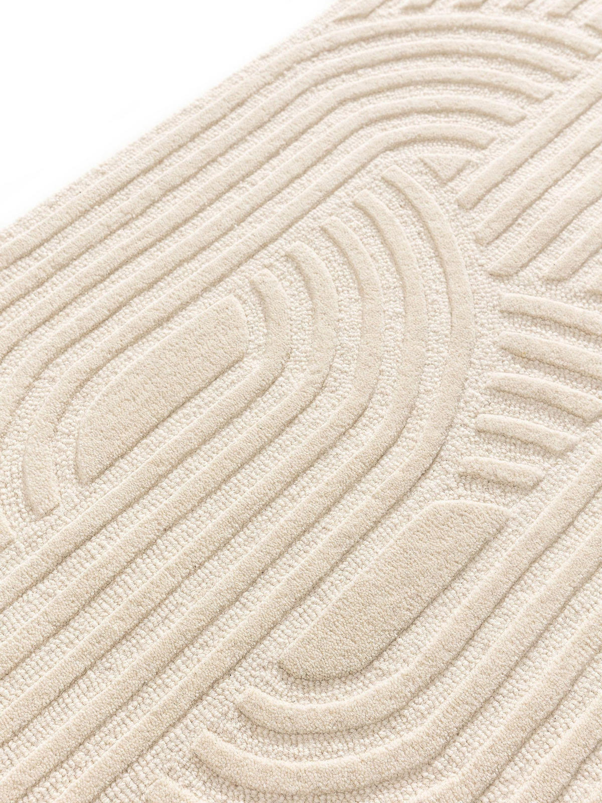 WOLLTEPPICH-LÄUFER Nuria Cream 70x200 cm - Creme, Textil (70/200cm) - benuta Pure