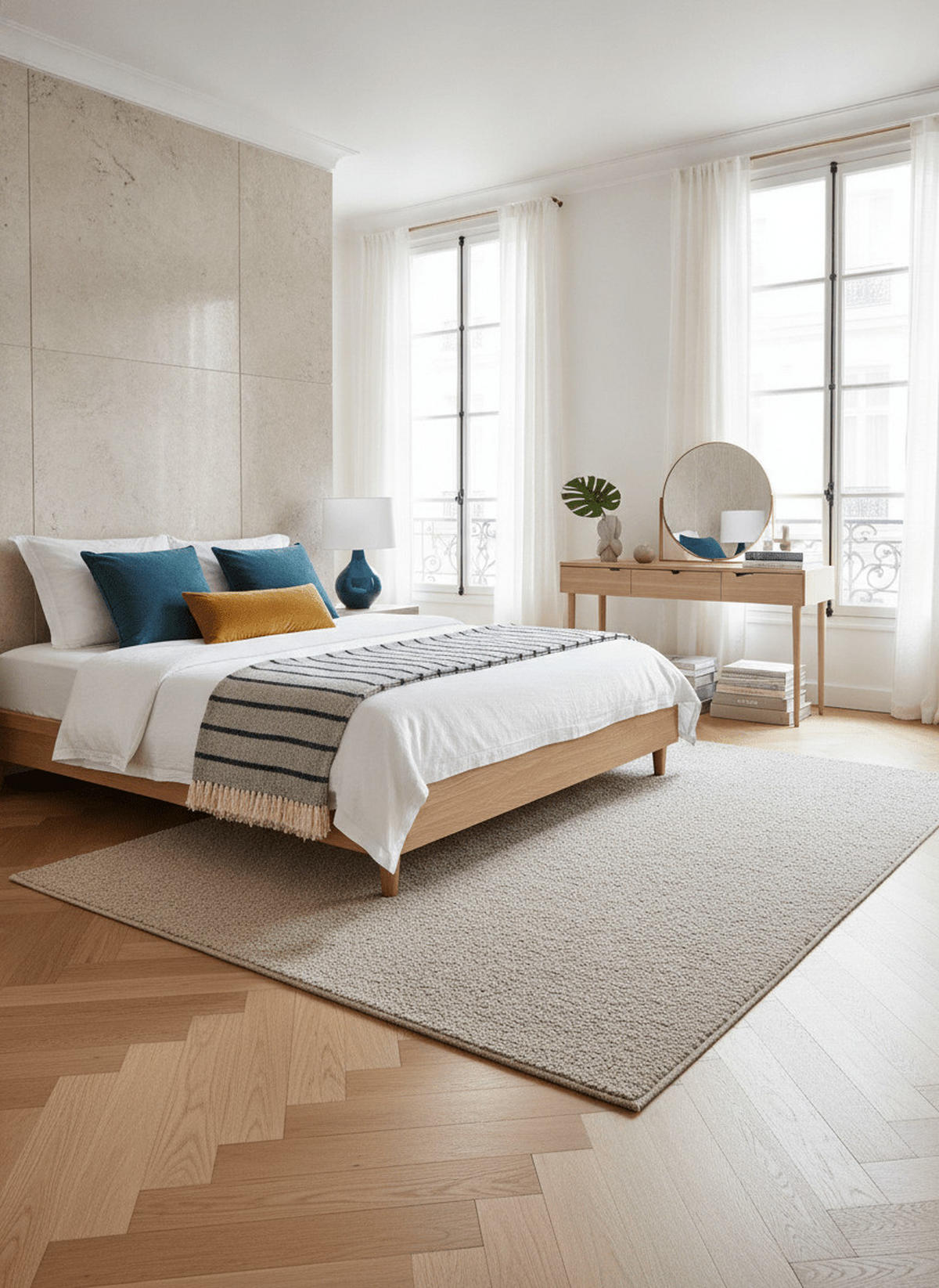 TEPPICH in Uni-Optik mit Schlingenflor grau - Grau, Textil (120/170cm) - AFK Living