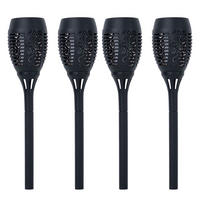 LED AUSSENLEUCHTE Fackel Schwarz Solar - Schwarz, Kunststoff (9.5/9.5/50cm)