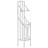 TOILETTENPAPIERSTÄNDER Metall Antik Optik weiß Brisa - Weiß, Metall (18/68/15cm) - Beliani
