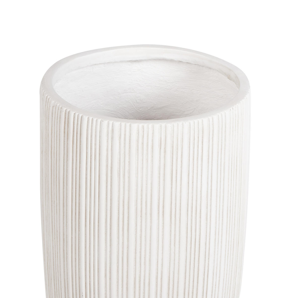 BLUMENTOPF Beige Zelkova - Beige, Naturmaterialien (70cm) - Beliani