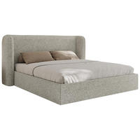 POLSTERBETT EMORA CLASSIC 180/200 - Hellgrau Strukture - Pocket-Matratze - Hellgrau, Textil (180/200cm) - MKS