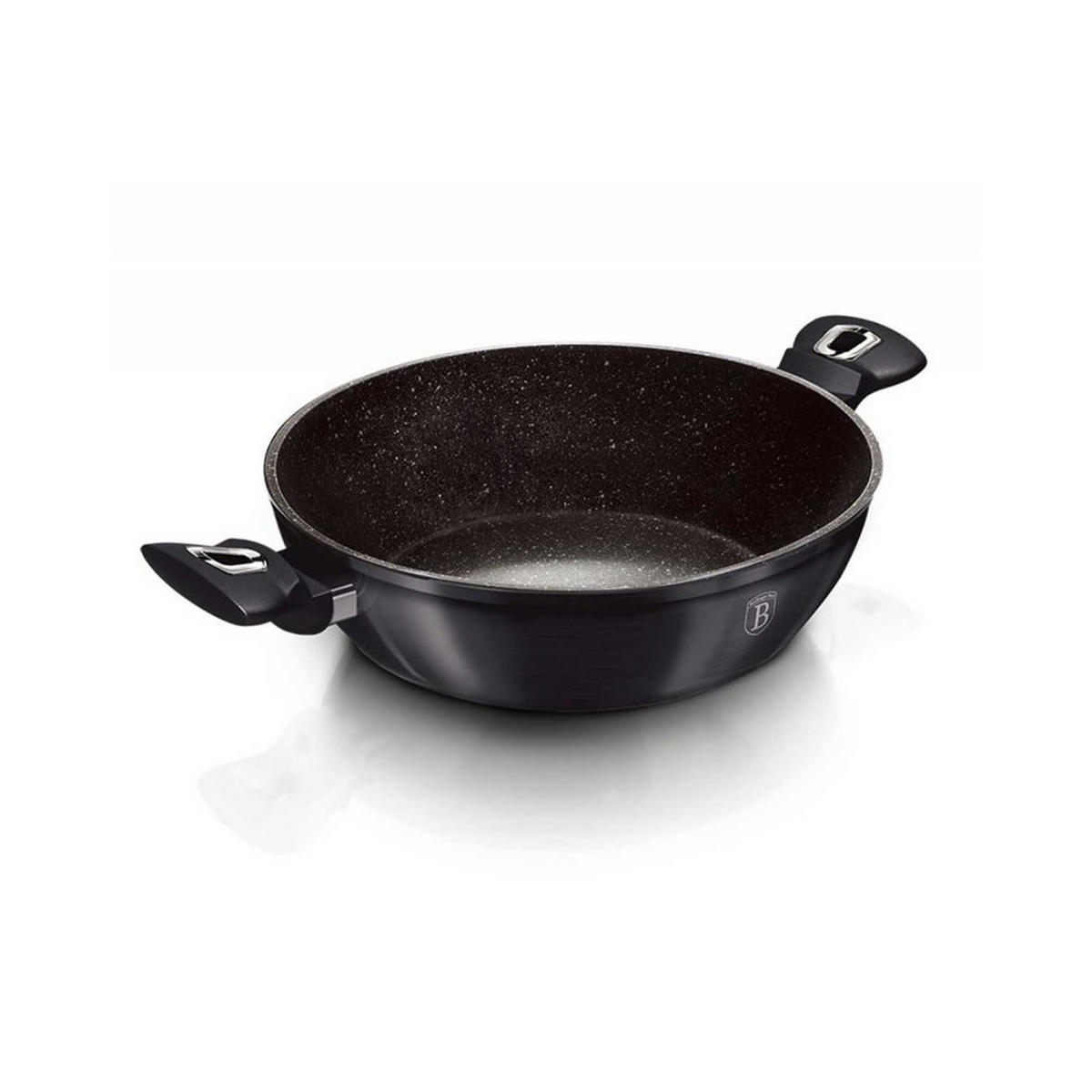TOPF Schwarz 32/32/7.9 cm BH6899 - Schwarz, Glas (32cm) - Berlinger Haus